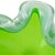 Beautiful vintage Murano hand blown green and white opal Italian art glass pinched rim ashtray / bowl. The bowl has a...