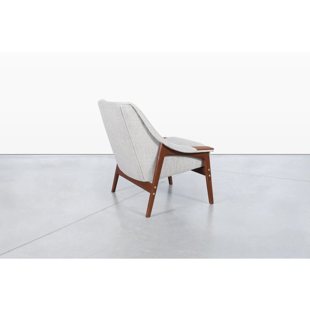 Scandinavian Modern Walnut Armchair Attributed to Folke Ohlsson for Dux For Sale - Image 9 of 12