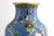 Stunning vintage chinese cloisonne enamel over brass vase. This piece features a rich cobalt blue enamel background...
