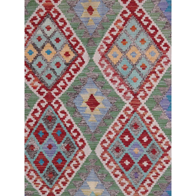 Tribal Handwoven Tribal Kilim Rug 6'7" X 9'8" For Sale - Image 3 of 5