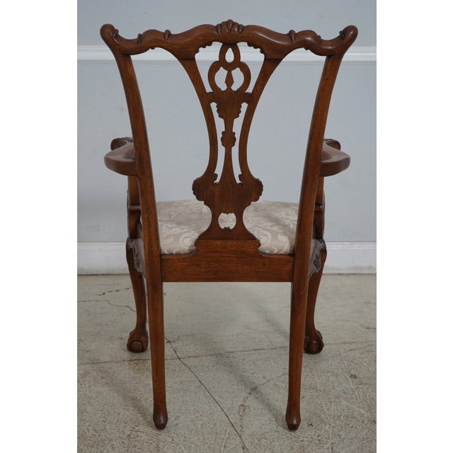 EJ Victor Set of 8 Ej Victor Chippendale Mahogany Dining Room Chairs For Sale - Image 4 of 12