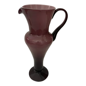 Peno Dwinger Imports Purple Art Glass Pitcher