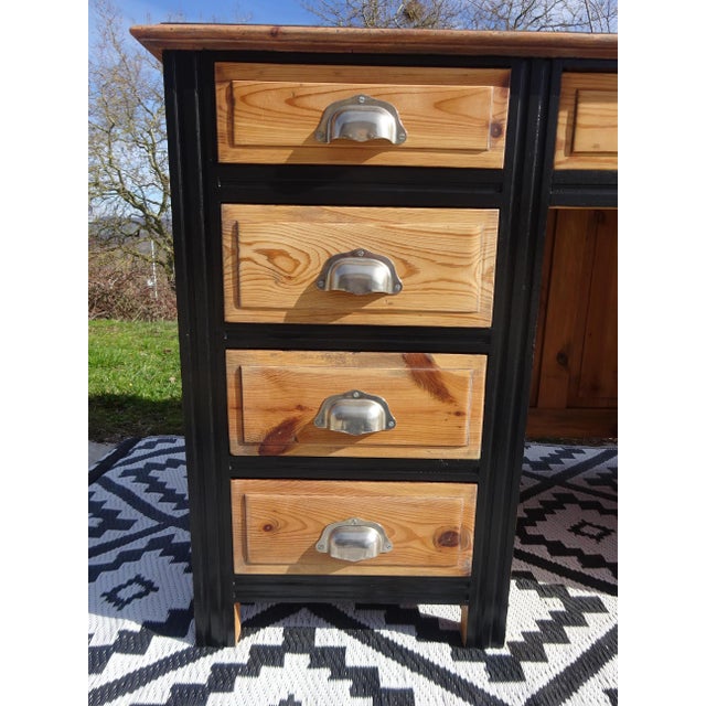 1940s Vintage Desk in Pine, 1940s For Sale - Image 5 of 18
