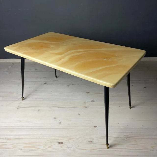 1950s Mid-Century Beige Coffee Table, Italy, 1950s For Sale - Image 5 of 13