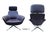 Contemporary Leather Swivel Lounge Chairs -Coalesse by Steelcase For Sale - Image 3 of 7