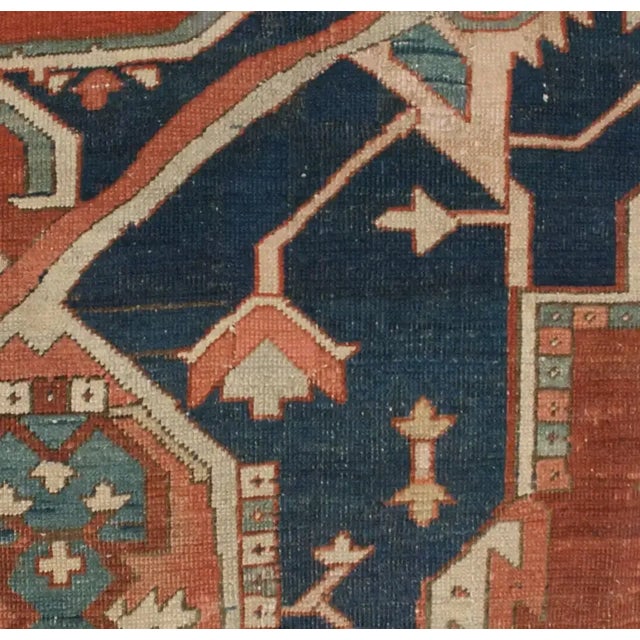 Late 19th Century 19th Century Antique Serapi Rug For Sale - Image 5 of 7
