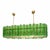 Glass Green Contemporary Modern Italian "Tropical" Murano Glass Gold Chandelier by Simoeng For Sale - Image 7 of 8