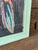 Traditional Vintage Tropical Parrot Painting on Canvas in Mint Painted Frame For Sale - Image 3 of 11