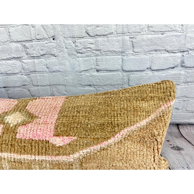 Turkish 14 x 35 Lumbar Rug Pillow Radiance Retreat Turkish Pillow Cushion Cover For Sale - Image 3 of 4