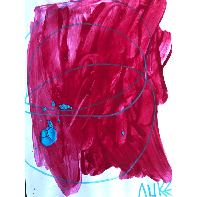 Cassandra Auker Contemporary Painting Diptych on Paper “Turquoise and Coral” For Sale - Image 4 of 7