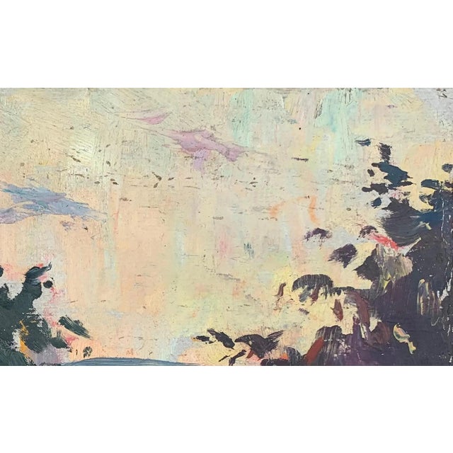 Realism 1970s Original Spring Rural Landscape Oil Painting, Ukrainian Impressionism 22-35 For Sale - Image 3 of 6