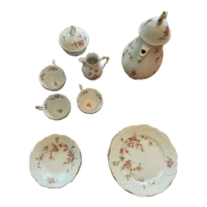 19th Century Lindner Handarbeit Tea and Breakfast Service- 25 Pieces