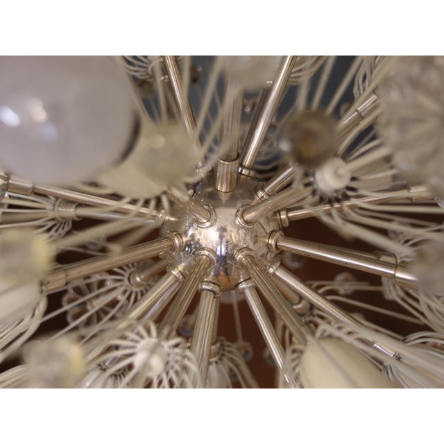 Large Silvered Snowball Pendant Lamp in Brass and Glass by Emil Stejnar for Rupert Nikoll, 1950s For Sale - Image 11 of 18