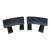 Black Concrete Garden Benches With Raised Rabbits Relief- A Pair For Sale