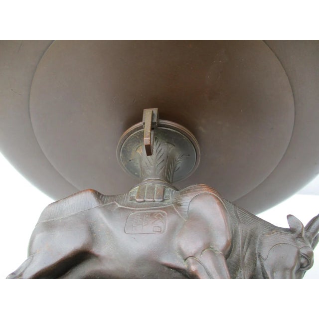 Metal Egyptian Revival Bronze Tazza For Sale - Image 7 of 13