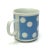 Late 20th Century Vintage White Ceramic Mugs With Multicolor Polka Dot Pattern, Group of 4. For Sale - Image 5 of 8
