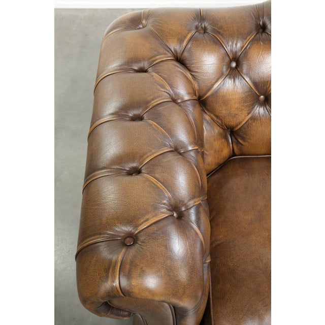 Animal Skin English Cowhide Chesterfield 2-Seater Sofa For Sale - Image 7 of 14