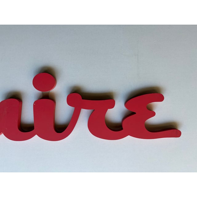 1970s 3d Iconic Esquire Logo Sign Originally From Lettering Artist Ed Benguiat For Sale - Image 5 of 5