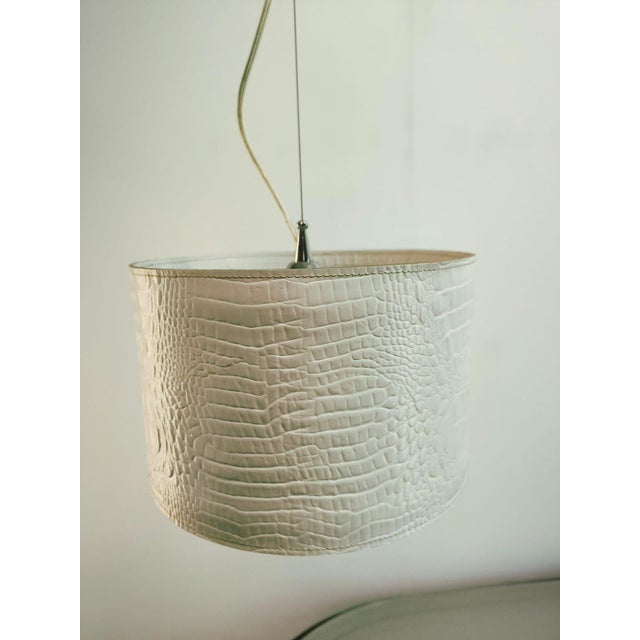 Suspension in White Leather For Sale - Image 9 of 15