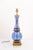 Glass Immaculate Pair of Cobalt Eglomise Hourglass Lamps - 1960s Marbro Lamp Co. For Sale - Image 7 of 9