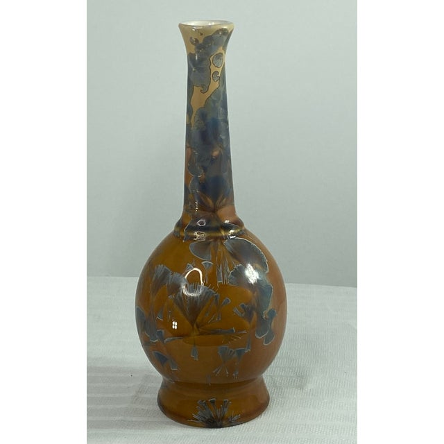 Mid-Century Modern Lana K Williams Studio Art Pottery Vase Crystalline Glazed For Sale - Image 3 of 9