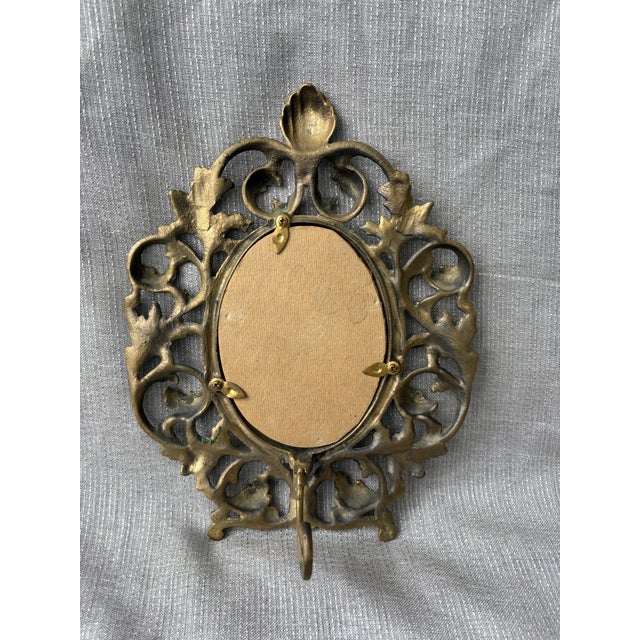 Ornate Rocco Style Brass Picture Frame For Sale - Image 10 of 18
