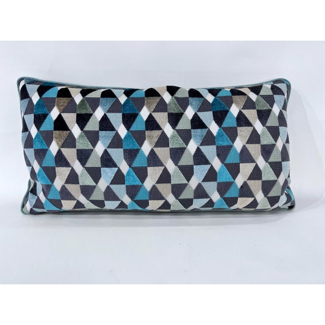 2020s Contemporary Margo Selby for Osborne & Little Geometric Velvet Decorative Pillow For Sale - Image 5 of 5