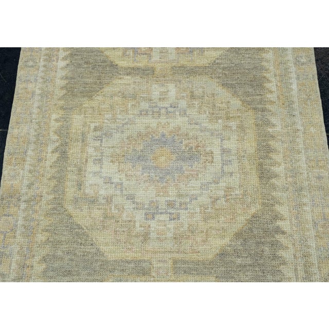 Turkish Oushak Runner Rug 2'9" x 10'3" #17496 For Sale - Image 4 of 8