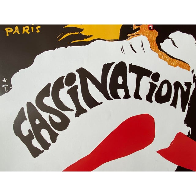 Original Vintage Bal du Moulin Rouge Fascination Offset Poster by René Gruau, 1980s For Sale - Image 10 of 12