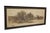 Late 19th century black and white etching by Alfred Hopkins. Panoramic riverscape / landscape showing The Old Mill House -...