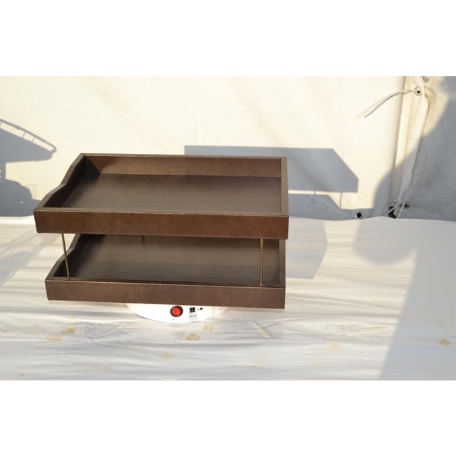 1970s Faux Goat Skin Vinyl Desk Organizer For Sale In Columbia, SC - Image 6 of 9