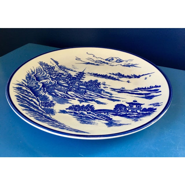 Japanese 1980s Vintage Chinoiserie Ceramic Plate For Sale - Image 3 of 10