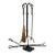 Vintage Pilgrim Hand-Forged Wrought Iron Twisted Rope Fireplace Tool Set - 5 Pieces For Sale