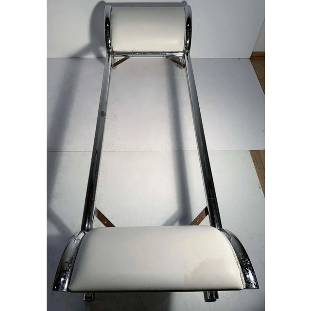 Selig Vintage Large Chrome Daybed Chaise Sofa Bench by Selig For Sale - Image 4 of 13