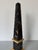 Striking vintage Italian decorative obelisk crafted from polished black Portoro-style marble with dramatic gold and white...