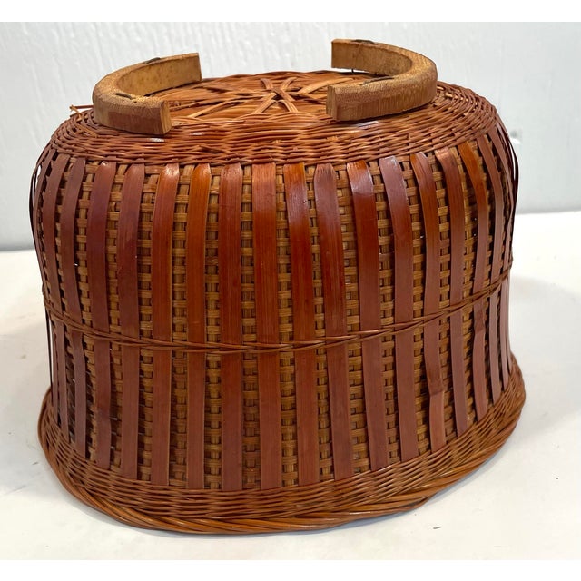 Vintage Oval Woven Basket For Sale In Dallas - Image 6 of 7