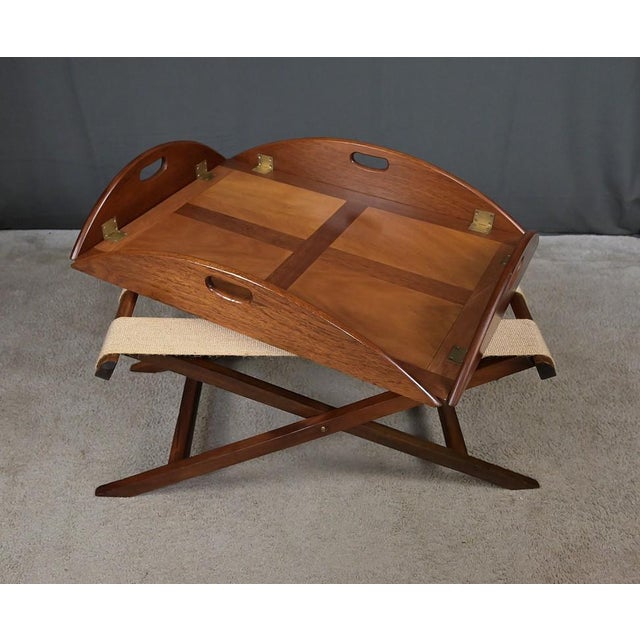 Mahogany Folding Butler Table, 1940 For Sale - Image 3 of 18