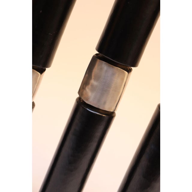 Set of Three Brutalist Blackened Copper Candle Holders by Thomas Roy Markusen For Sale - Image 10 of 12