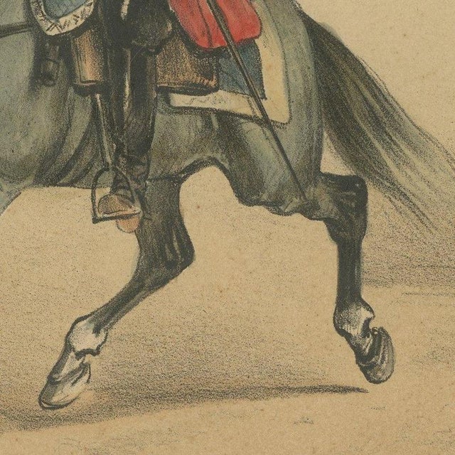 Paper José Rubio Y Villegas, Sabre Officers, 1861, Lithograph For Sale - Image 7 of 12