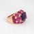 Amethyst Ruby Diamond Ring Size 5.5 Estate 18k Rose Gold Band Gemstone Jewelry For Sale - Image 4 of 6