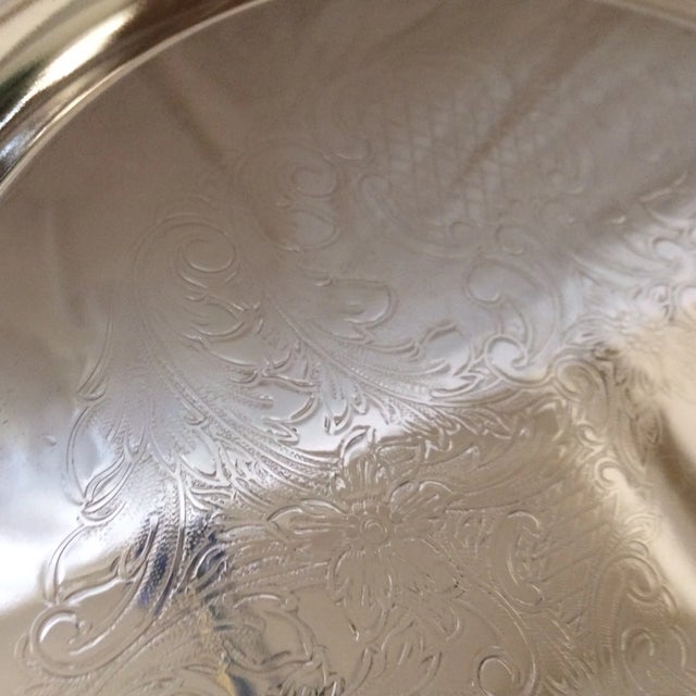 Silver 1975 Engraved April Fools Invitational Silver Plate Tray For Sale - Image 8 of 11