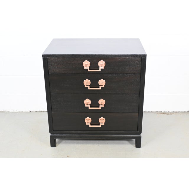 Mid-Century Modern Mid-Century Modern Landstrom Ebonized Mahogany Bachelor Chest For Sale - Image 3 of 11