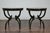 English Midcentury Period Dark Lacquered Side Tables with Neoclassical Accents For Sale - Image 12 of 12