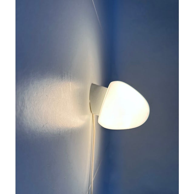 Wilhelm Wagenfeld Strawberry Porcelain & Opaline Glass Wall Lamp by Wilhelm Wagenfeld for Lidner, Germany, 1950s For Sale - Image 4 of 16