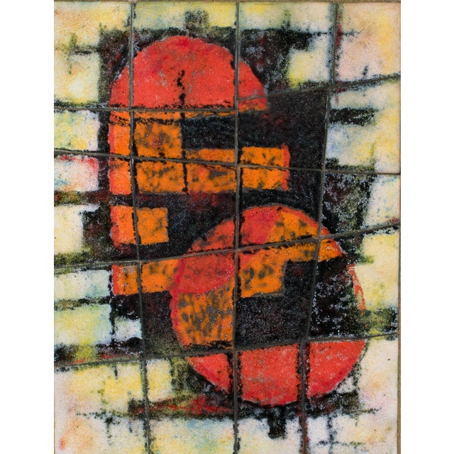 Brutalist Abstract Enamel Mounted Wall Panel Plaque Artwork, circa 1960 For Sale - Image 4 of 15