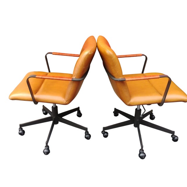 Copper Upgrade Your Conference Room or Collaborative Workspace With a Set of 6 West Elm Cooper MCM Office Chairs. For Sale - Image 8 of 12