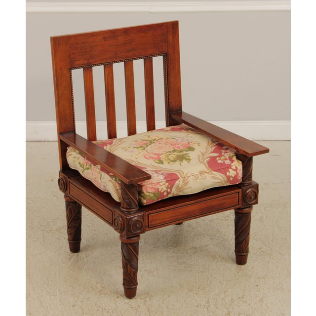 Traditional Ralph Lauren Caribbean Style Carved Mahogany Armchair For Sale - Image 3 of 17