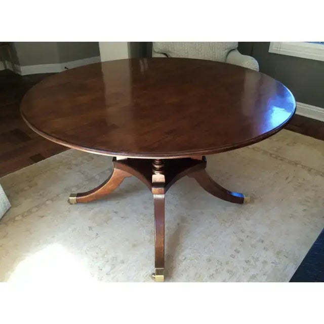 This is a stunning, versatile pedestal table that works beautifully as a foyer center table or breakfast table. It is a...