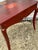 Maroon Vintage Asian Lacquered Chinoiserie Side Table For Sale - Image 8 of 11