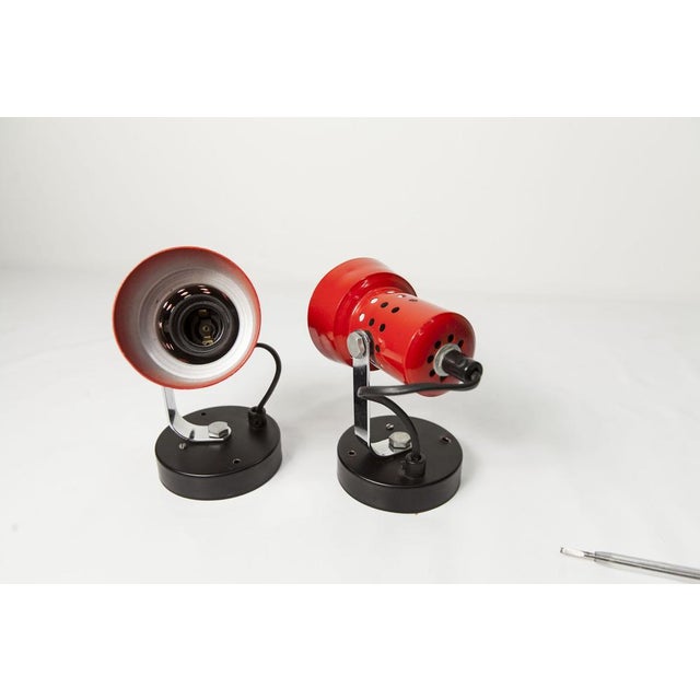 Red and Black Wall Lights, 1970s, Set of 2 For Sale - Image 15 of 18